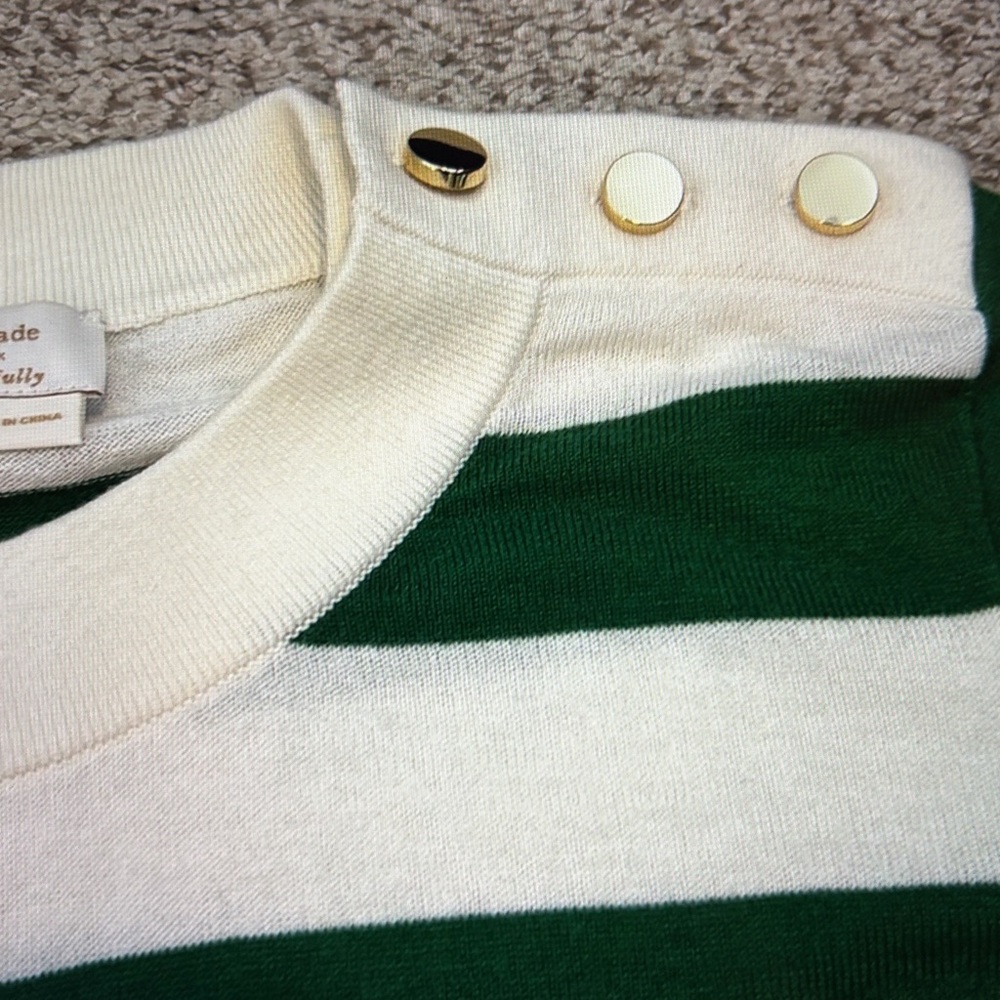 Kate Spade Green Rugby Stripe Sweater, XS - Picture 4 of 11